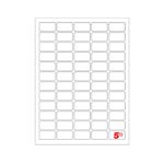 5 Star A4 Mini Sheet Labels 45.7x21.2mm Pack of 4800 FS679587