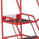 5 Star UK Domed Feet Anti-Slip 2 Tread Steps Red FS687659