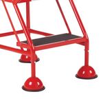 5 Star UK Domed Feet Anti-Slip 4 Tread Steps Red FS687662