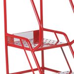 5 Star UK Domed Feet Punched 4 Tread Steps Red FS687686