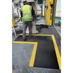 5 Star Anti-Fatigue Deckplate Mat 0.6 x 1m Black/Yellow FS712709