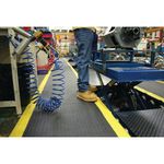 5 Star Anti-Fatigue Safety Deckplate Mat 1.5x15m Black/Yellow FS712714