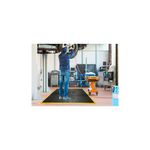 5 Star Anti-Fatigue Bub Mat Con Crnr 0.5x0.5m Blk/Ylw Nitrile FS712734