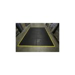 5 Star Anti-Fatigue Bub Mat Con Crnr 0.5x0.5m Blk/Ylw Nitrile FS712734
