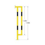 Traffic-Line Wall/Ground Mtd Ext Pipe Prot Out 1500mm Ylw/Blk FS783721