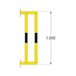 Traffic-Line Wall Mtd Ext Pipe Prot for Out 1000mm Ylw/Blk FS783981
