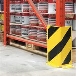 Heavy Duty Pallet Rack Protector Right Profile 400x6 Ylw/Blk FS784919