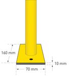 Traffic-Line Steel Hoop Guard for Indoor 1000x2000 Ylw/Blk FS790415