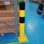 Black Bull Heavy Duty Bollard Type L 1200mm Ylw/Blk FS791405