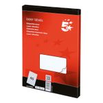 5 Star Multipurpose Labels Laser Copier Inkjet 38.1x21.2mm White (Pack of 6500) 900060