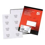 5 Star Multipurpose Labels Laser Copier Inkjet 105x71mm White (Pack of 800) 903865