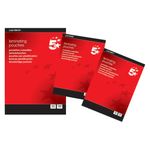 5 Star Laminating Pouches 150 Micron Gloss A4 (Pack of 100) 906071