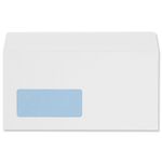 5 Star DL Window Wallet Envelope Peel and Seal 100gsm 220x110mm White (Pack of 500) 906608