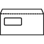 5 Star DL Window Wallet Envelope Peel and Seal 100gsm 220x110mm White (Pack of 500) 906608