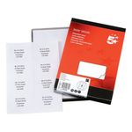 5 Star Multipurpose Labels Laser Copier Inkjet 99.1x67.7mm White (Pack of 2000) 909388