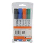 5 Star Flipchart Marker Bullet Tip Water-based 2mm Line Wallet Assorted (Pack of 4) 909922
