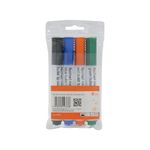 5 Star Flipchart Marker Bullet Tip Water-based 2mm Line Wallet Assorted (Pack of 4) 909922