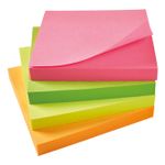 5 Star Re-Move Notes Repositionable 76x76mm Assorted Neon (Pack of 12) 912971