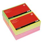 5 Star Re-Move Sticky Notes Repositionable 76x127mm Assorted Neon (Pack of 12) 912998