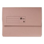 5 Star Recycled Half Flap Document Wallet A4 285gsm Capacity 32mm Buff (Pack of 50) 913845