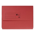 5 Star Recycled Half Flap Document Wallet A4 285gsm Capacity 32mm Red (Pack of 50) 913861