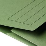 5 Star Recycled Half Flap Document Wallet A4 285gsm Capacity 32mm Green (Pack of 50) 913888