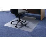 5 Star Chair Mat Hard Floors PVC Lipped 900x1200mm Clear/Transparent 915005