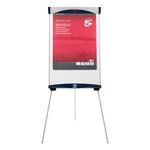 5 Star Drywipe Magnetic Easel with Pen Tray and Extension Arms A1/Euro Grey 915048