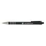 5 Star Retractable Ball Pen Soft Grip Medium 1mm Tip 0.5mm Line Black (Pack of 12) 918508