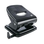 5 Star 2 Hole Punch Metal with Plastic Base Capacity 30 Sheets Black 918826
