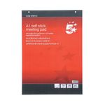 5 Star Flipchart Pad Self-adhesive 30 Sheets A1 (Pack of 2) 930512
