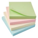5 Star Recycled Re-Move Sticky Notes Repositionable 76x76mm Assorted Pastel (Pack of 12) 938187