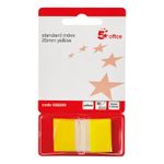 5 Star Standard Index Flags 25x45mm 50 Flags/Pad Ylw Pack of 5 938209