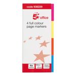 5 Star Index Page Marker Flag 25x45mm 40 Flags per Colour x4 Colours Neon Assorted 938229