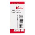 5 Star Index Page Marker Flag 25x45mm 40 Flags per Colour x4 Colours Neon Assorted 938229