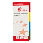 5 Star Index Page Marker Flag 25x45mm 40 Flags per Colour x4 Colours Transparent/Assorted 938233