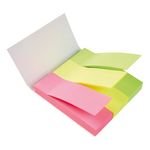 5 Star Index Page Markers 76x25mm 100 Sheets per Card x3 Assorted Neon 938245