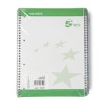 5 Star Recycled Spiral Notebook Ruled Margin Perforated 100 Page A4+ Green/White (Pack of 10) 938276