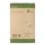 5 Star Spiral Shorthand Notebook Ruled 70gsm 160 Page 127x200mm Green/Buff (Pack of 10) 938287