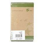 5 Star Spiral Shorthand Notebook Ruled 70gsm 160 Page 127x200mm Green/Buff (Pack of 10) 938287
