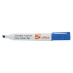 5 Star Drywipe Marker Chisel Tip Xylene/Toluene-free 2-5mm Line Wallet Assorted (Pack of 4) 938635