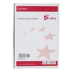5 Star Multipurpose Labels Laser Copier Inkjet 200x288mm White (Pack of 500) 940461