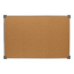 5 Star Cork Board with Wall Fixing Kit Aluminium Frame 900x600mm 940597