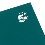 5 Star Wirebound Hardback Notebook Ruled A5 140 Page Teal (Pack of 5) 943453