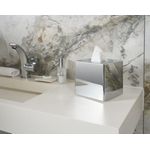 Devon Cube Tissue Box Holder Chrome (Pack of 6) 4458