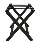 York Wooden Luggage Rack Black 9350