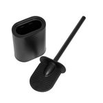 Sana Silicone Toilet Brush and Holder Black 10766