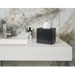 Devon Cube Tissue Box Holder Black (Pack of 6) 4621