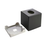 Devon Cube Tissue Box Holder Black (Pack of 6) 4621