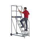 Climb-It Warehouse Safety Steps 600mm Platform 6 Tread Grey AHWS06GY